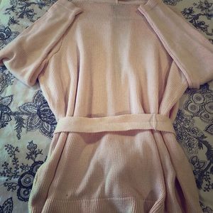 Ralph Lauren Pink Belted Cardigan Sweater
